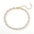 VVS1 D Moissanite Tennis Anklet | 18K Gold Plated | S925 Sterling Silver | GRA Certified