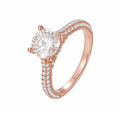 Moissanite Solitaire Ring 18K Gold