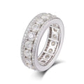 Mens VVS1 D Moissanite Band Ring | 8mm | 18K Gold Plated | S925 Sterling Silver | GRA Certified