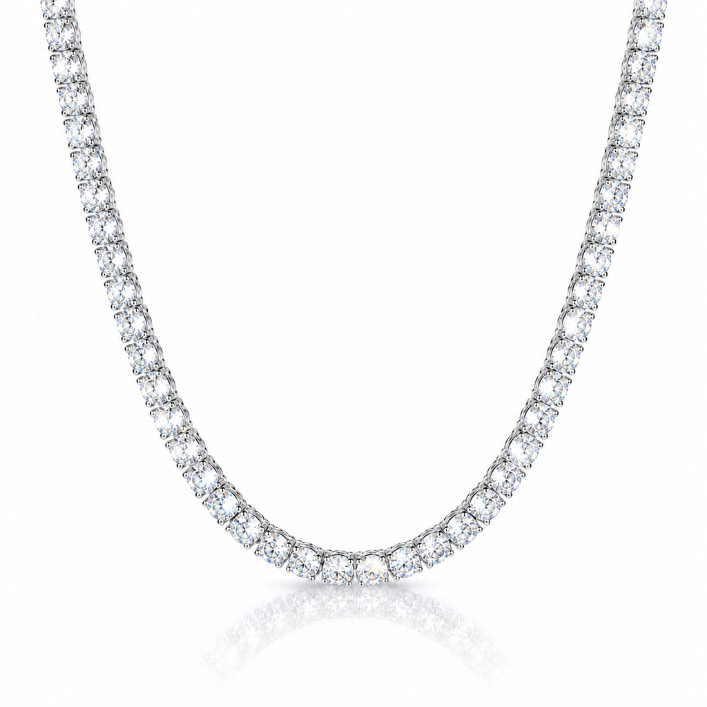 VVS1 D Moissanite Tennis Chain | 18K Gold Plated | S925 Sterling Silver | GRA Certified