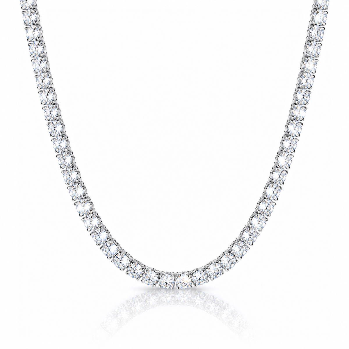 VVS1 D Moissanite Tennis Chain | 18K Gold Plated | S925 Sterling Silver | GRA Certified
